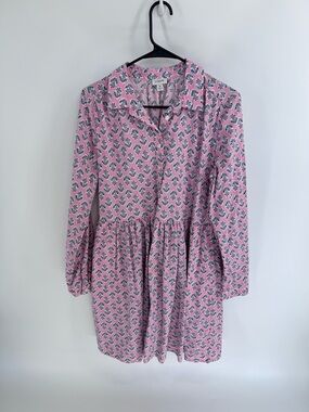 J. Crew Pink Floral Button-Up Blouse